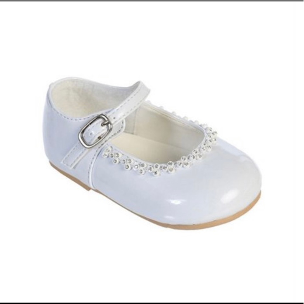 Tiny Top girls White 🤍 Patent Shoes